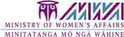 Logo of the Ministry of Womens Affairs. 