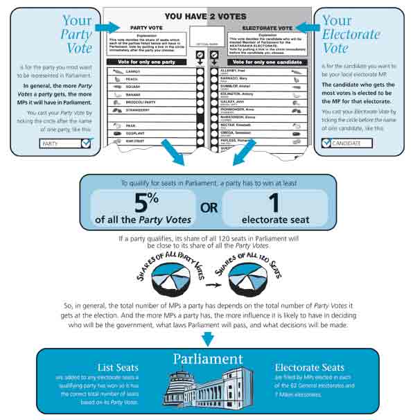 Graphic shows instructions for voting. 